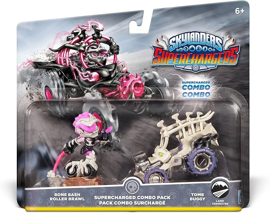 Goodies : deux double-packs Skylanders, RollerBrawl, Tomb Buggy, Pop Fizz et Soda Skimmer