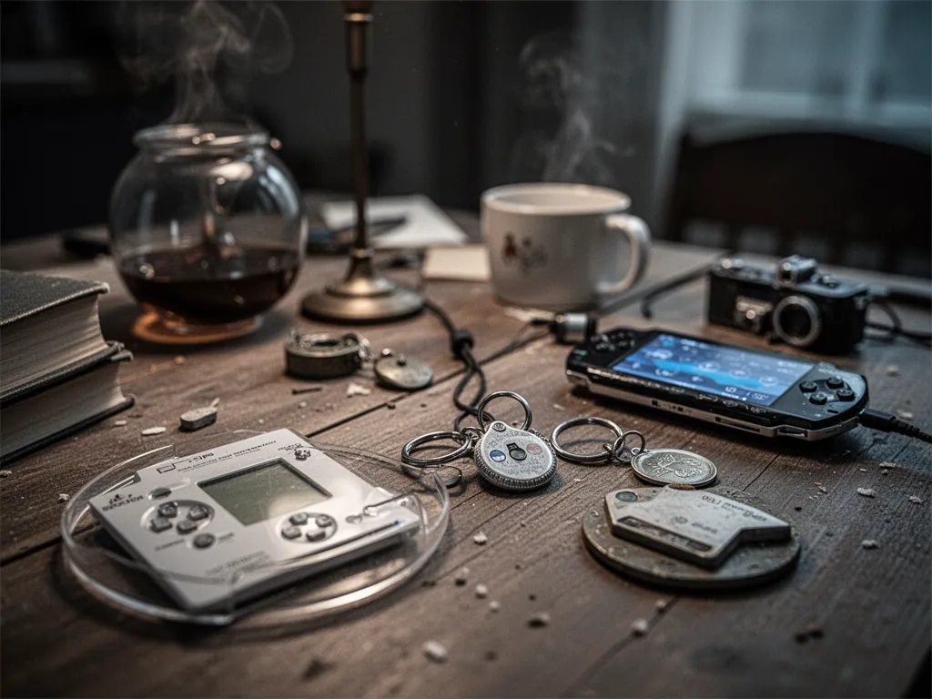 Console PSP portable affichant un menu de jeux avec fichiers numériques et jaquettes en arrière-plan